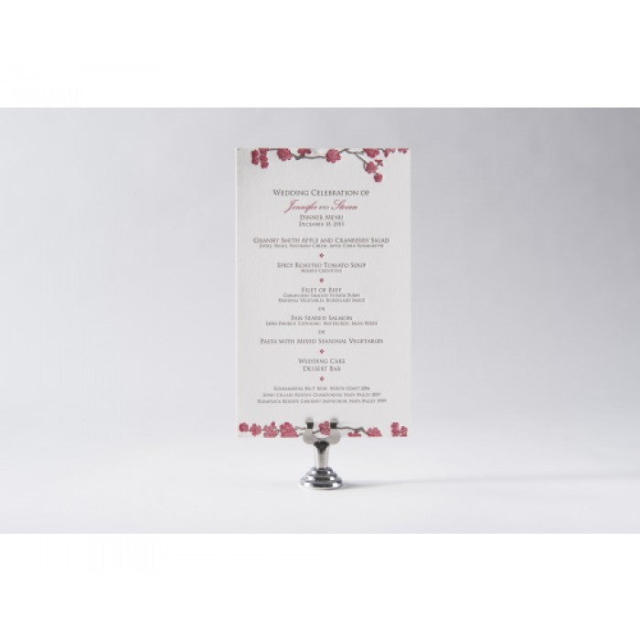 jennifer & steven menu card