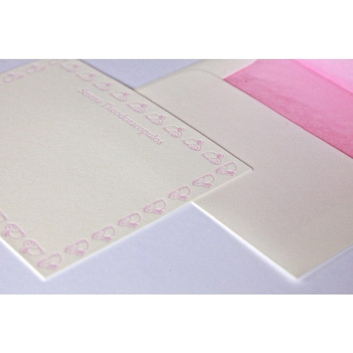 bunny the rabbits border kid's stationery