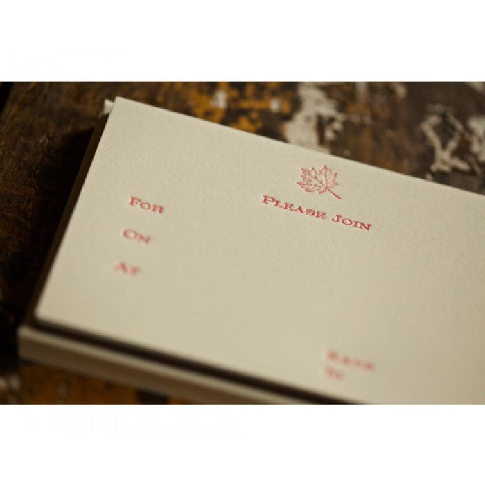 maple leaf fill in invitations