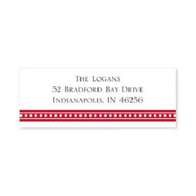 boatman geller beaded red address labels