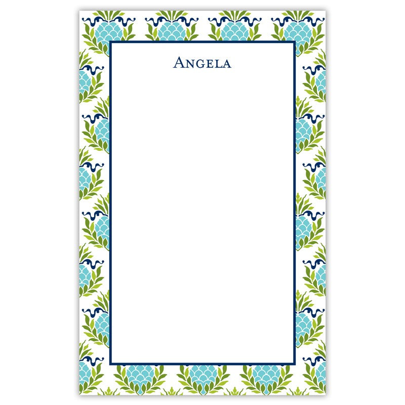 boatman geller pineapple repeat teal notepad