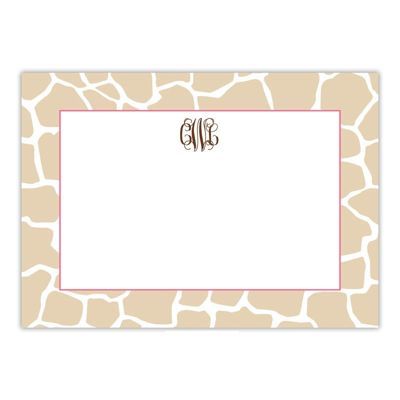 boatman geller giraffe tan large flat notecard