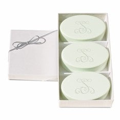 Personalized Spa Soaps, Green Tea and Bergamot Trio