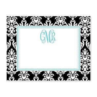 boatman geller madison damask black calling card