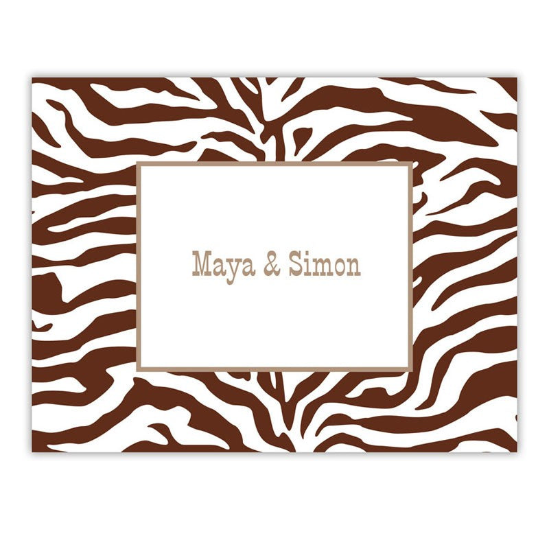 boatman geller zebra chocolate foldover notes