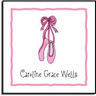 personalized stickers - ballerina girl