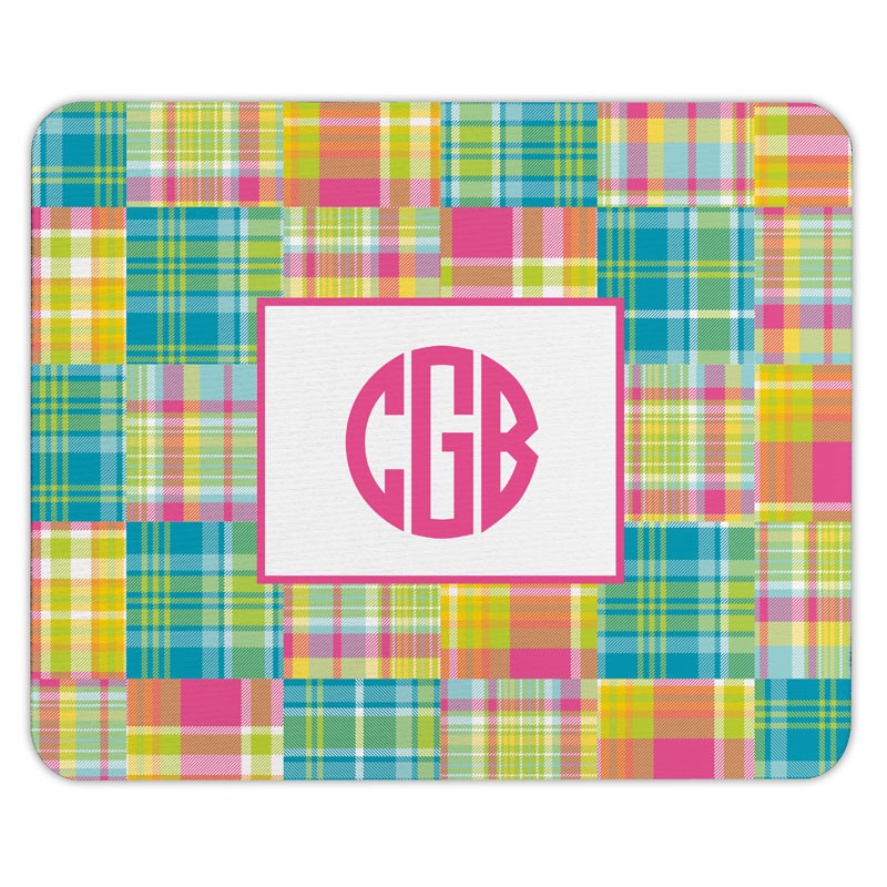 boatman geller madras patch bright mouse pad