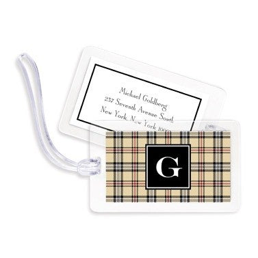 boatman geller town plaid bag tags