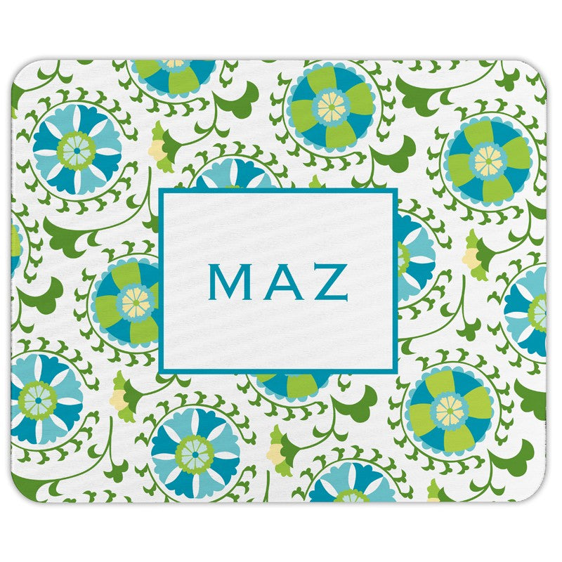 boatman geller suzani teal mouse pad