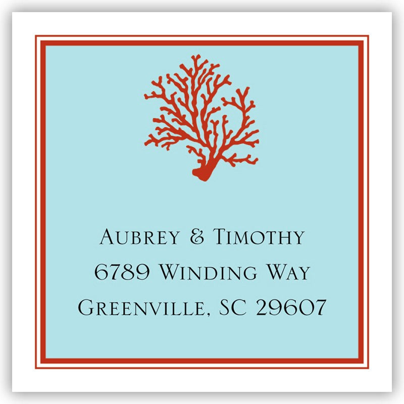 boatman geller coral square sticker