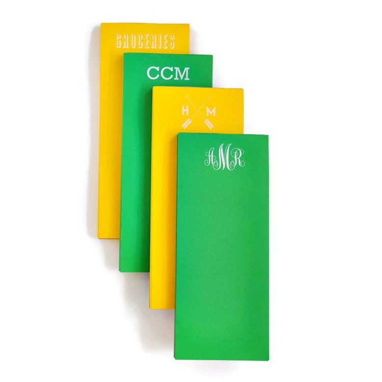 Personalized Skinny Primary Colors Note Pad