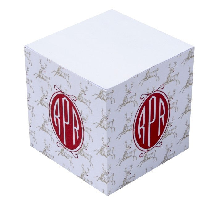 reindeer sticky note cube