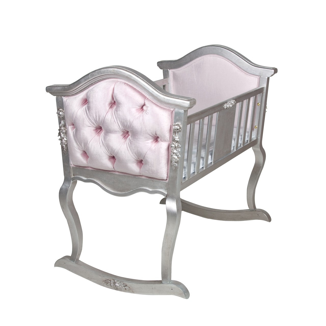 Upholstered Cradle Silver Gilding