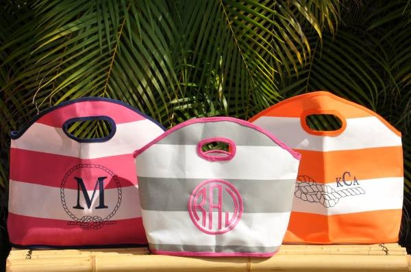 striped gg beach tote
