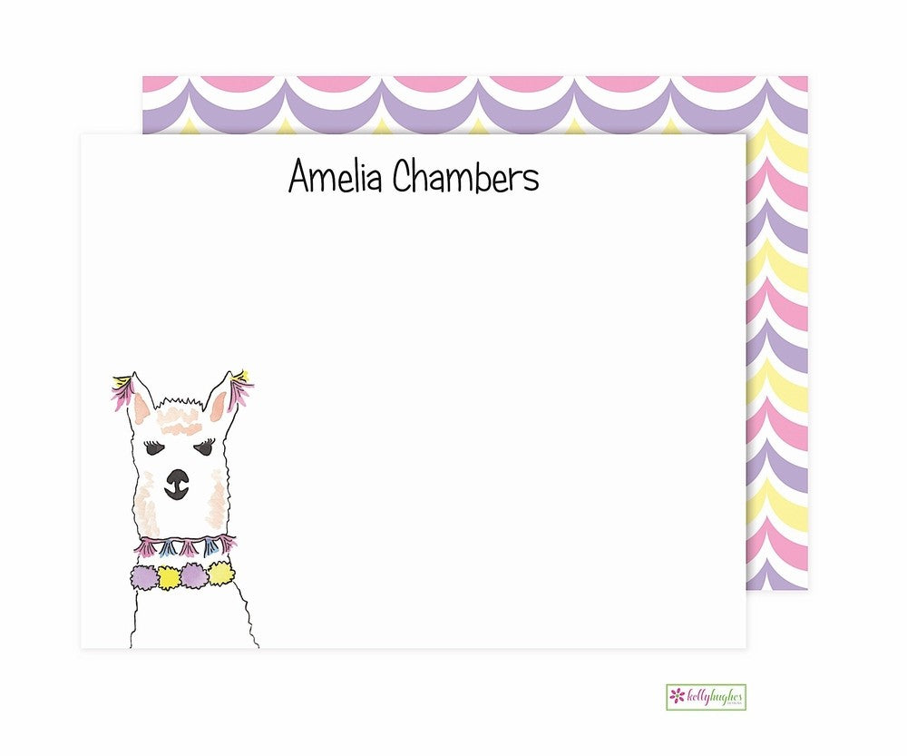 personalized - llama love flat notes