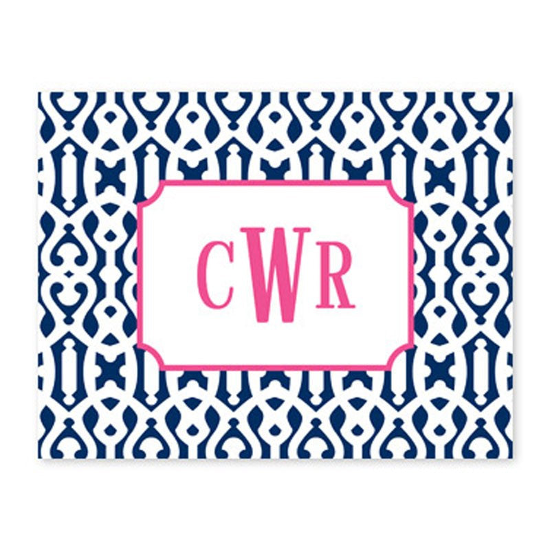 boatman geller cameron navy foldover note cards