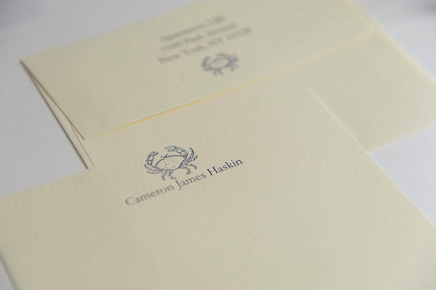 crab stationery