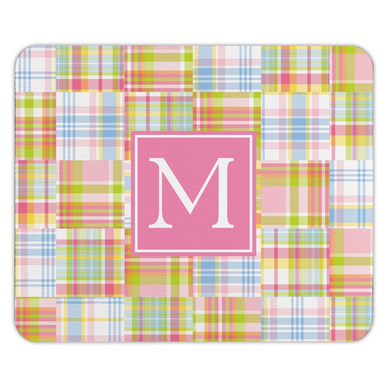 boatman geller madras patch pink mouse pad