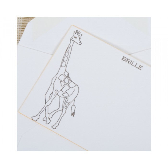 social giraffe note cards