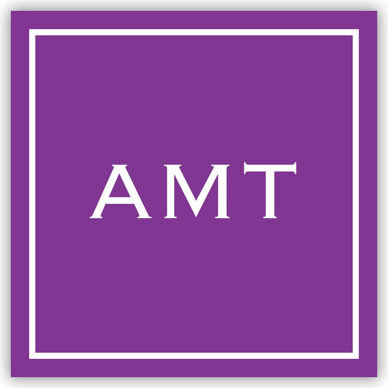boatman geller classic square plum square sticker