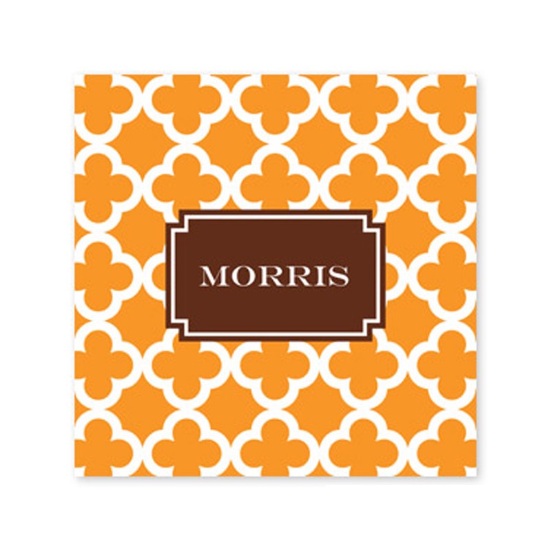 bristol tile tangerine coaster square paper coaster set of 50