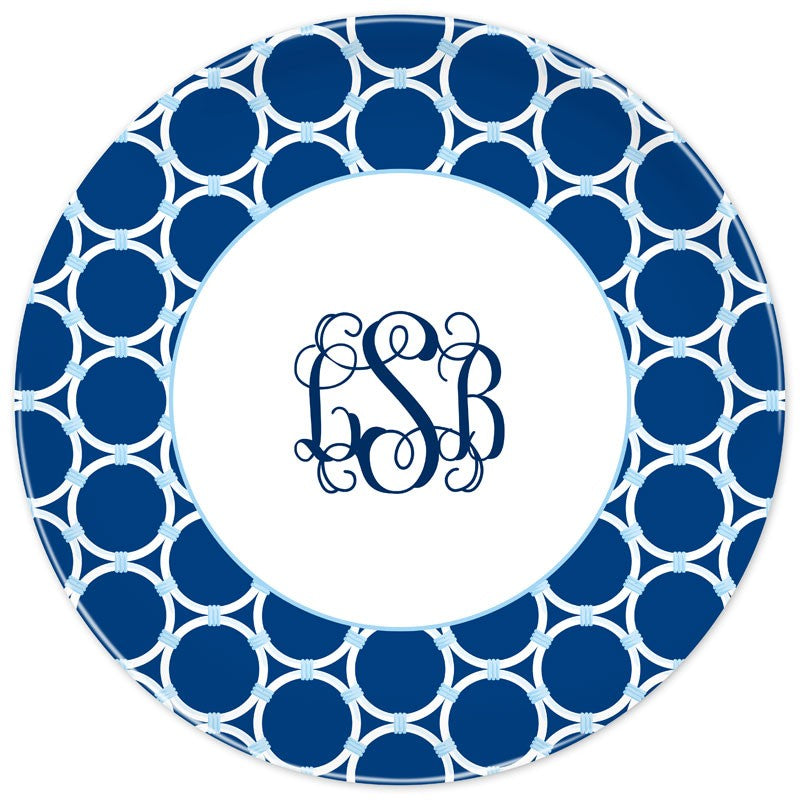 boatman geller bamboo rings navy plate