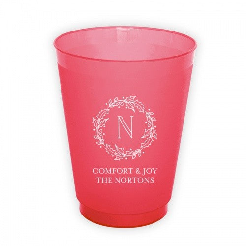 Initial Wreath Round Cups