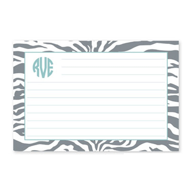 boatman geller zebra gray recipe card