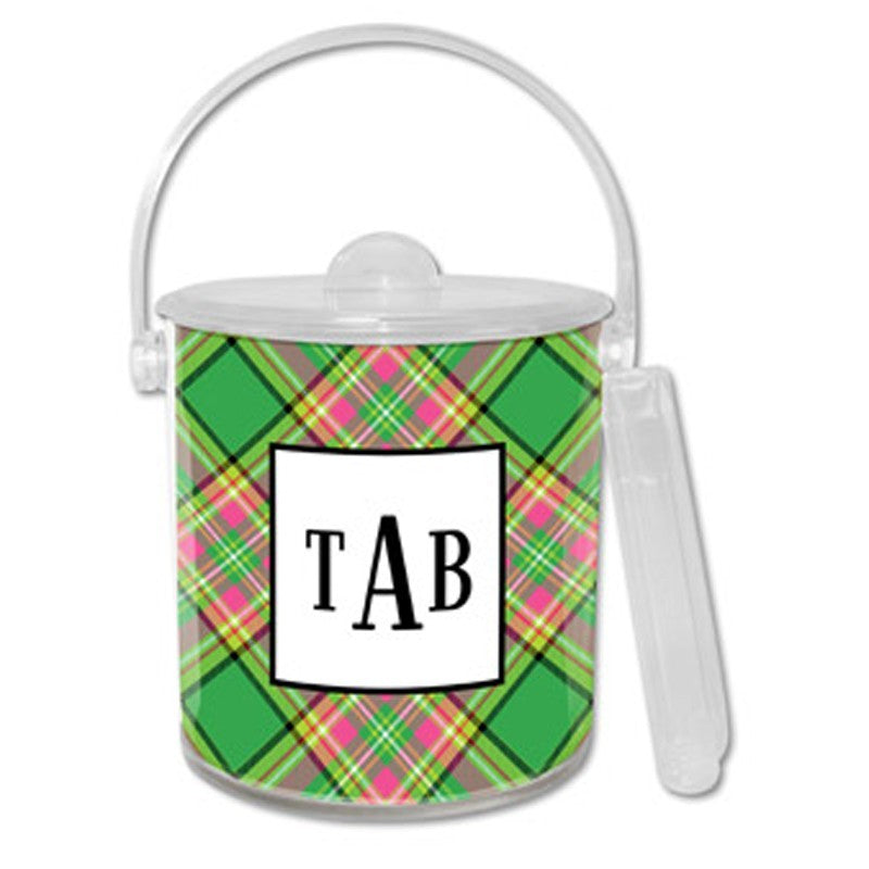 boatman geller preppy plaid ice bucket