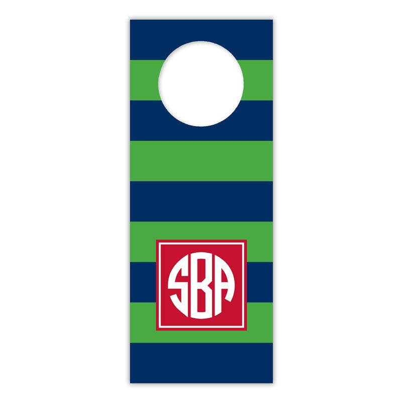 boatman geller rugby navy & kelly wine tags