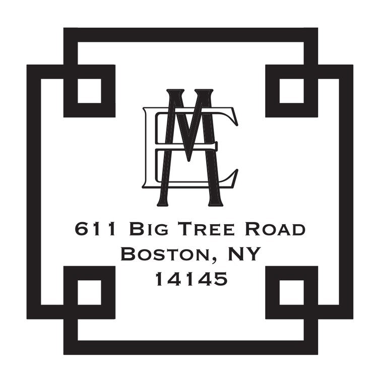 haute papier return address stamp 21