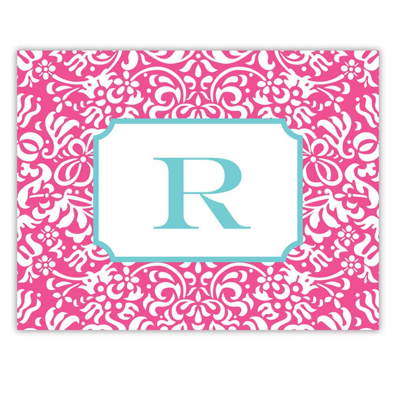 boatman geller chloe raspberry foldover note cards
