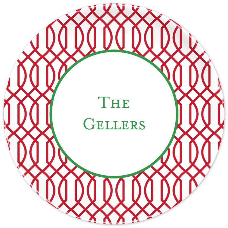 boatman geller trellis reverse cherry plate