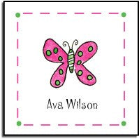personalized stickers  flutter butterfly