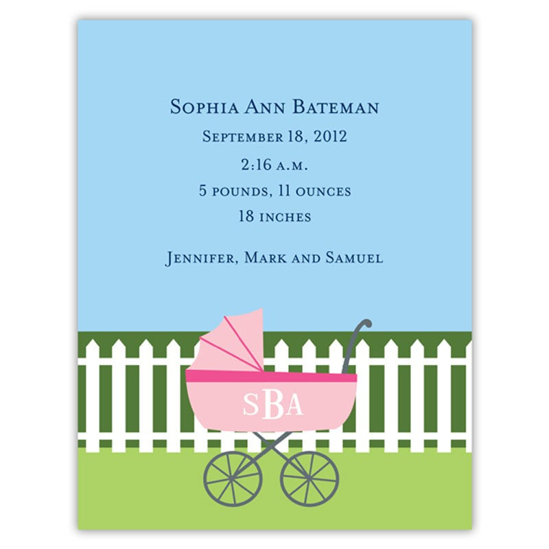 boatman geller charming pram pink small flat