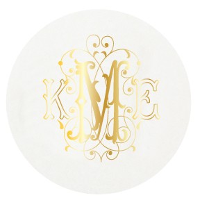 personalized foil stamped coasters m89 by haute papier
