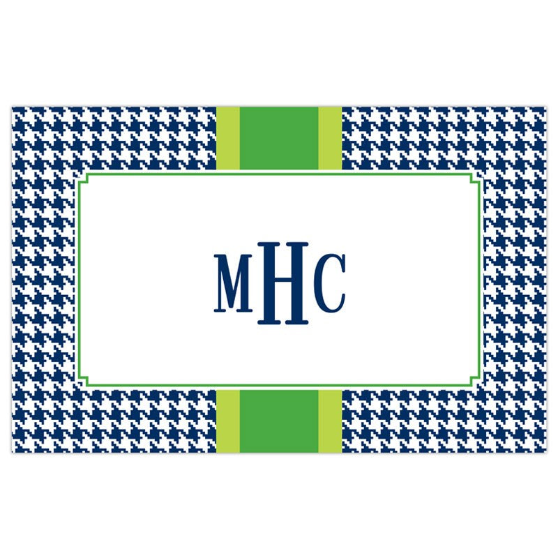 boatman geller alex houndstooth navy placemat