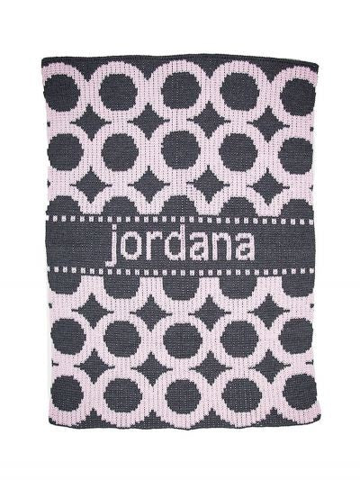 personalised modern circles blanket