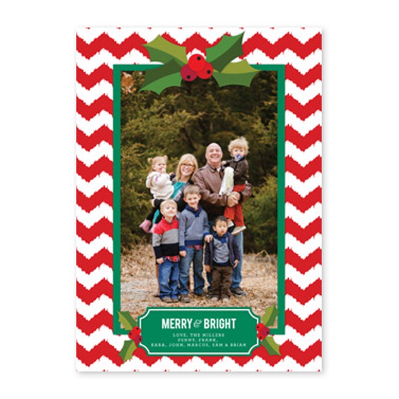 boatman geller holly chevron red photocard