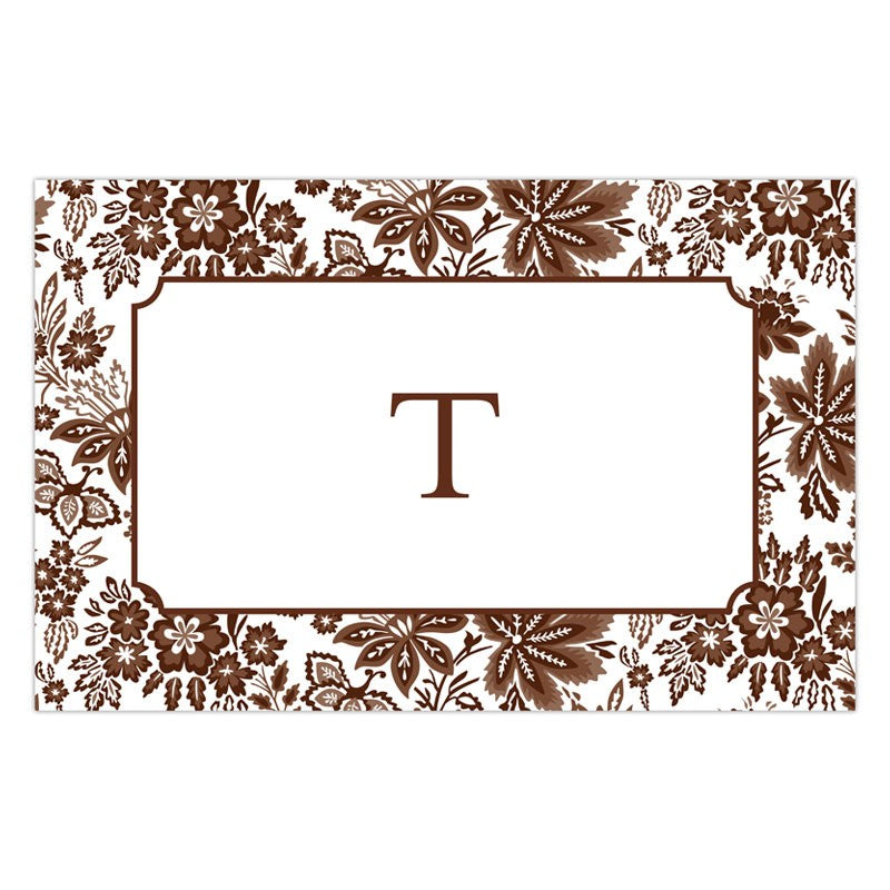 boatman geller classic floral brown placemat