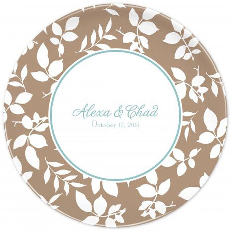 boatman geller silo leaves mocha plate