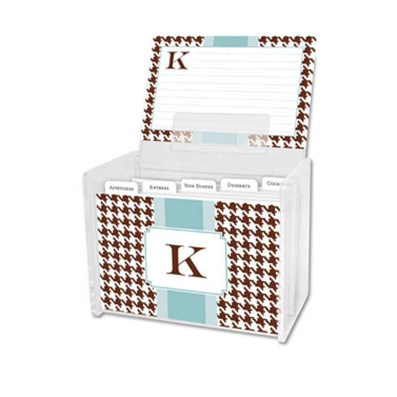 boatman geller alex houndstooth chocolate recipe box