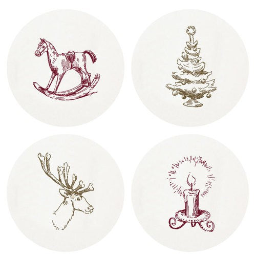 Letterpressed Noel Coasters