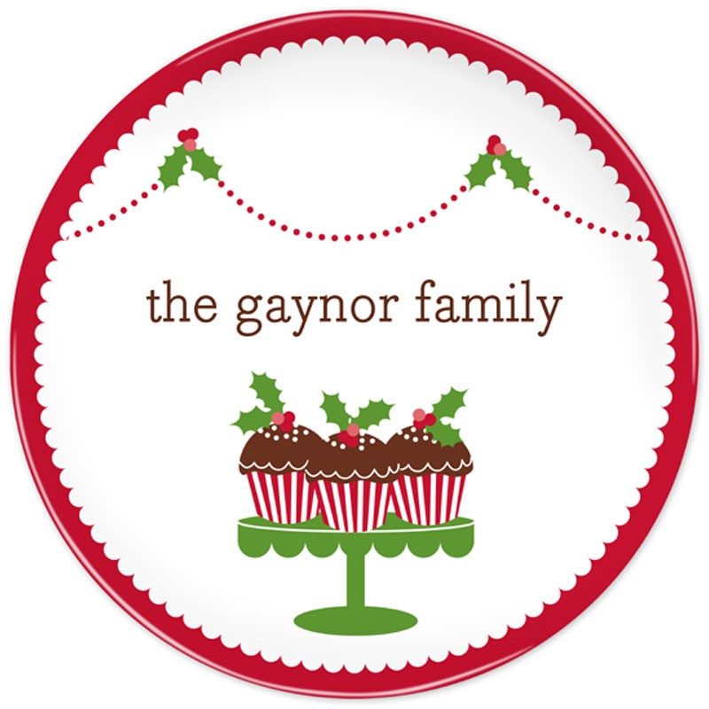 boatman geller holly cupcakes plate