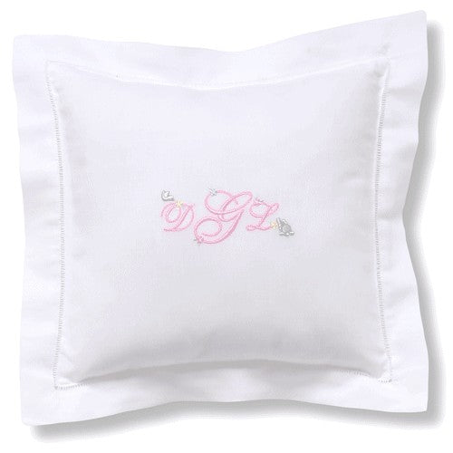 personalized embroidered baby pillow - girl