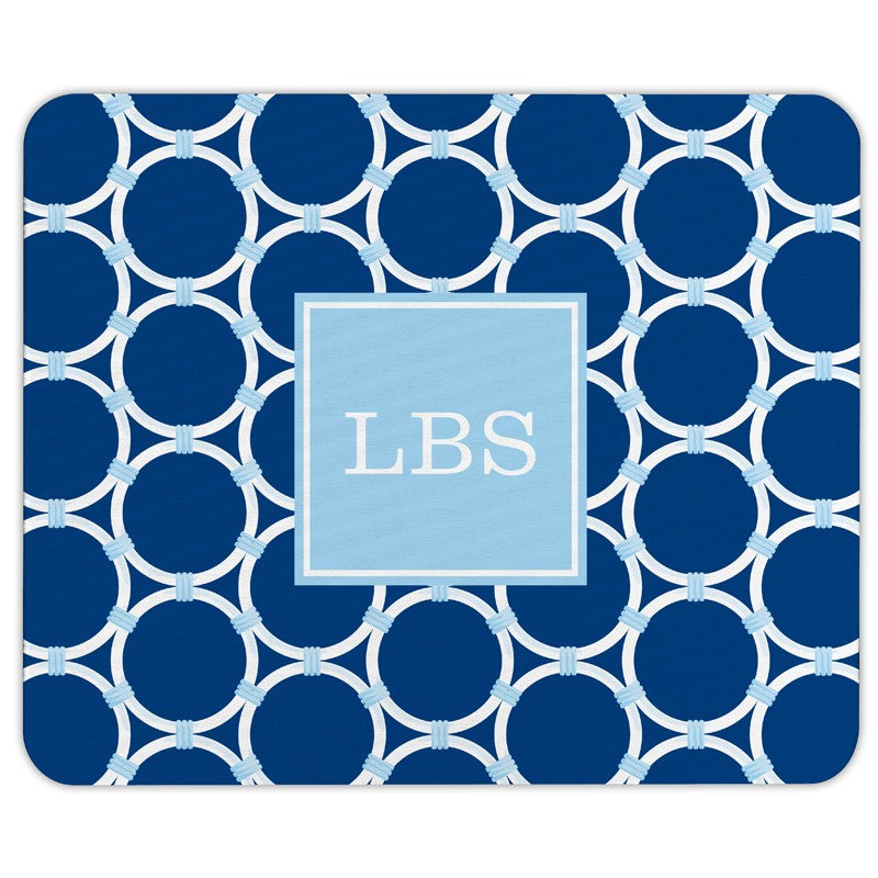 boatman geller bamboo rings navy mouse pad
