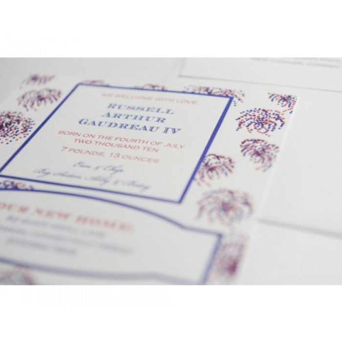 letterpress crackers baby announcement - russell