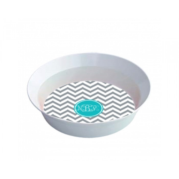 chevron children's melamine bowl