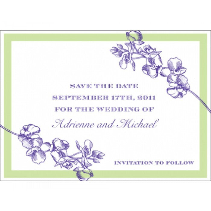 adrienne & michael save the date card