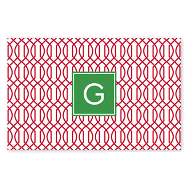 boatman geller trellis reverse cherry placemat
